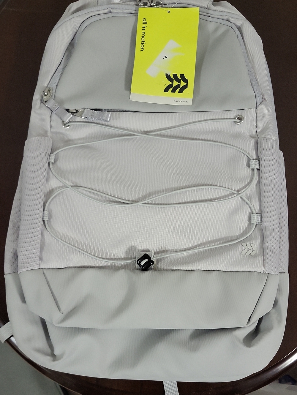 all in motion Light Gray  Everyday Backpack with Front Bungee